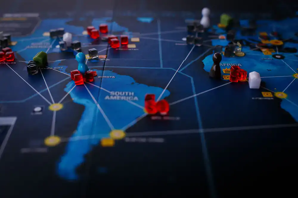 Game onboarding screen and tactical map interface